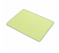KiBcsLic Litter Rug With Two Layer Litter Catch EVA Wear Resistant Build Waterproof Rinse Ready Anti Barrier Soft Texture suitable for senior cats small studio flats, Fruit Green, 45 * 30cm