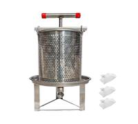 KiBcsLic Manual Honey Extractor with Portable Design for Wine Making, 3 Filtration Meshes