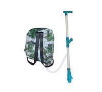 KiBcsLic Manual Spreader Backpack Dispenser Seeder Quantitative Control For Even Application ergonomic carry design suitable for farm rows garden beds orchards field edges, Blue-green, Pvc Pipe