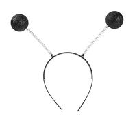 KiBcsLic Martian Antenna Headband Chunky for Role Play Photo Props Women Men, Black