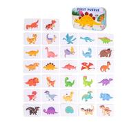 KiBcsLic Matching Cards Puzzle Set for Boys And Girls in Preschool Settings, Dinosaur Jigsaw
