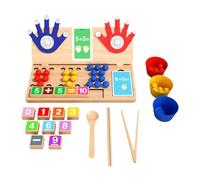 KiBcsLic Mathematical Learning Materials: Numbers, Counting Blocks, Addition, Subtraction, Fine Motor Skills Exercises, for Classroom Use, Children's Suppl
