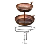 KiBcsLic Metal Bird Bath Weatherproof Art Outdoor Bird Feeder for Yard Backyard Patio