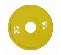 KiBcsLic Micro, Broken, Training Plate with Inner Core for A Secure Hold on The Bar for Targeted Strength Training, Yellow 1.5kg