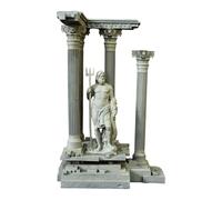 KiBcsLic Mini Roman Column Aquarium Accessories Artificial Roman Ruins Decoration Figure Resin Landscape Elements for Aquarium Design Home Office, Set C