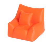 KiBcsLic Miniature Doll Sofa Armchair Couch Chair Seat With Realistic 1 12 And Textured Finish For Dollhouse Scenes Model Displays Collector Shelves Creative Play, Orange