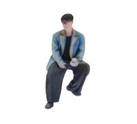 KiBcsLic Miniature Figure Model Human Diorama Accessory Resin Collector Figure Realistic Design for Collectors Shop Window Decoration Micro Scene, Style E