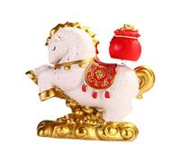 KiBcsLic Miniature Horse Statue Animal Figurine Sculpture Decor Resin Unique Creative Craft Suitable for Office Home Party Gift Shelf Fireplace, B