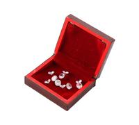 KiBcsLic Miniature Jewelry Box Accessory for Dollhouse Decorative Storage Made of Wood Suitable for Pretend Play, Collection And, style A