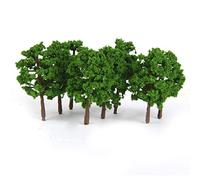 KiBcsLic Model Trees Miniature Scenery Railroad Landscape Accessories Green Trees Realistic Appearance for Adding Detail Suitable for Railroad Scenery, Green, 3.15inch 8cm