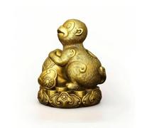 KiBcsLic Monkey Statue with Base Auspicious Chinese Monkey Statue Feng Shui Figurine for Home Decor, Office Desk, Large