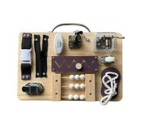 KiBcsLic Motor, Learning Toy, Activity Board, Sensory Board for Developing Fine Motor Skills And Intellectual Abilities Through Varied Activities, Style A