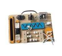 KiBcsLic Motor, Learning Toy, Activity Board, Sensory Board for Developing Fine Motor Skills And Intellectual Abilities Through Varied Activities, Style B