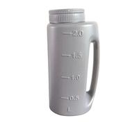 KiBcsLic Multi-purpose Spreader for Lawn, Seeding And Ice Melting, 2-liter Bottle with Adjustable Opening for Garden, gray