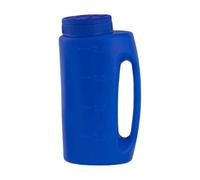 KiBcsLic Multi-purpose Spreader for Lawn, Seeding And Ice Melting, 2-liter Bottle with Adjustable Opening for Garden, blue