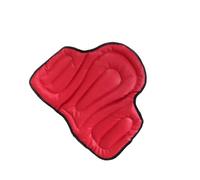 KiBcsLic Multipurpose Saddle Pad for Equestrian Use Comfortable Quilted PU Leather, Red