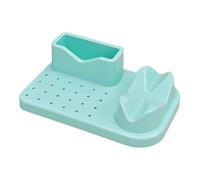 KiBcsLic Nail Art Polishing Sanding Organizer 20 Holes Bits Holder Manicure Tools Case Large Capacity Display Design, Green