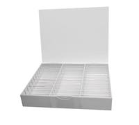 KiBcsLic Nail Art Storage Box Nail Art Display Case 30 Cells Large Capacity Compact Dustproof Display with Clear Lid for Nail Salon, Clear