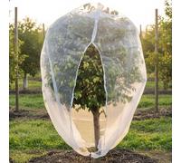 KiBcsLic Net Bag Breathable Net Cover Zipper and Drawstring Bird Netting, Gardeners, Vegetable Plot, 1.5m Wide X 1.5m High