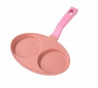 KiBcsLic Nonstick Egg Frying Pan, Pink, Pink | Egg Pan with Double-Layer Base, Mini, Skillet, for Breakfast