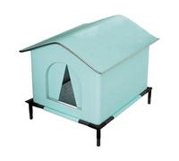 KiBcsLic Outdoor Cat House, Warming Pet Tent, Weatherproof Shelter, Elevated Cat Bed with Enclosed Tent Structure, Protects Against Cold, for Balcony, S