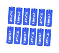 KiBcsLic Pack of 12 4 Mm Cable End for Road Bikes, Replaces Aluminum Alloy Wire End Ferrules, Blue