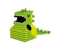 KiBcsLic Paper Cardboard Dinosaur Costume | Easy-Assemble, Cut3D Dinosaur Costume with Head and Tail, for Classroom Activities, Light Green