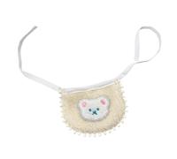 KiBcsLic Pet Bib Scarf, Cute Animal, Adjustable, Soft, Holiday, White Bear