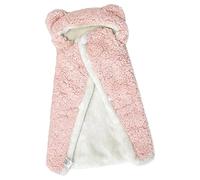 KiBcsLic Pet Cape, Blanket, Sleeping Mat, Comfortable Polyester, Cozy, Cute, with Hood, Portable, Winter Coat, Dog Winter Coat, Pink M