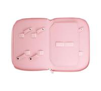 KiBcsLic Pet Grooming Tool Storage Case PU Pet Scissors Storage Holder Dog Grooming Tool Bag Organizer for Pet Groomer for Home Salon Travel, pink