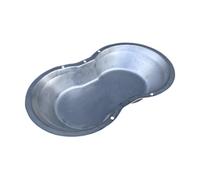 KiBcsLic Pig Feeding Trough Stainless Steel Feed Bowl Livestock Feeder Container Waterer Basin Build Quick Setup Suitable for Farm Animals, Style A