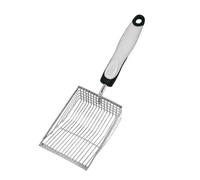 KiBcsLic Portable Cleaning Tool for Cat Litter with Ergonomic Grip, Black White, S