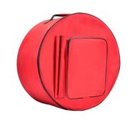KiBcsLic Portable Snare Drum Case Featuring Carry Handle And Adjustable Straps, Red, 43cmx20cm