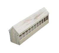 KiBcsLic Poultry Dish for Pigeons, Multi Slot Wooden Feeder for Chickens and Ducklings, 60cmx12.5cmx13.5cm