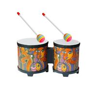KiBcsLic Practice Bongos, African Hand Drum, Bongo Drum Enlightenment Drum for Beginners, Face