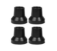 KiBcsLic Premium Rubber Cane Tips for Improved Stability on Trekking Poles, Black 14mm Hole