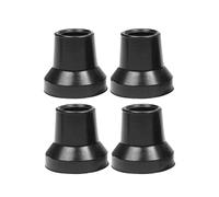 KiBcsLic Premium Rubber Cane Tips for Improved Stability on Trekking Poles, Black 16mm Hole