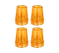 KiBcsLic Premium Rubber Cane Tips for Improved Stability on Trekking Poles, Yellow 28mm Hole