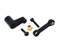 KiBcsLic RC Car 28T Servo Arm Steering Rod Replacement Easy to Install High Performance Sturdy Aluminum Accessories for 1:24 244016, Black