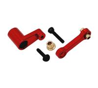 KiBcsLic RC Car 28T Servo Arm Steering Rod Replacement Easy to Install High Performance Sturdy Aluminum Accessories for 1:24 244016, Red