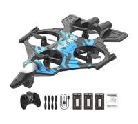 KiBcsLic RC Plane Remote Control Airplane Fighter Jet Aircraft Toy for Children Teens Beginners, blue with 3 Battery