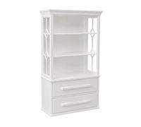 KiBcsLic Realistic Dollhouse Bookshelf Decorative Geometric Side Supports, Compact, Mini Bookcase