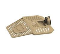 KiBcsLic Removable Sun for Turtles, Resting Place for Turtles, Sunbathing Area for Reptiles in The Aquarium, Khaki L