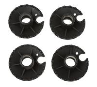 KiBcsLic Replacement Tips for Outdoor Walking Sticks - Pack of 4, Black, 14mm