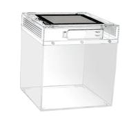 KiBcsLic Reptile Terrarium, Reptile Tank, Ventilation, Habitat Container for Bearded Dragons, Geckos, Horned Frogs, Jumping, Portable, 20cmx20cmx28cm