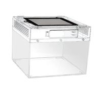 KiBcsLic Reptile Terrarium, Reptile Tank, Ventilation, Habitat Container for Bearded Dragons, Geckos, Horned Frogs, Jumping, Portable, 20cmx20cmx15cm