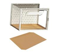 KiBcsLic Reptile Terrarium with Well-designed Ventilation System And Secure Lid Made of PET PP, Suitable As A Portable Breeding Box And Habitat for Spiders, Tu, Small