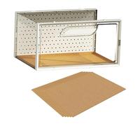 KiBcsLic Reptile Terrarium with Well-designed Ventilation System And Secure Lid Made of PET PP, Suitable As A Portable Breeding Box And Habitat for Spiders, Tu, Large