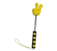 KiBcsLic Retractable Stainless Steel Pointer for Teachers, with A Comfortable Grip for Lessons and Lectures, Yellow Victory