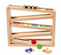 KiBcsLic Rolling Track Toy Exploratory Wooden Educational Rolling Track Toy for, Kids, Playroom, Daycare, Classroom